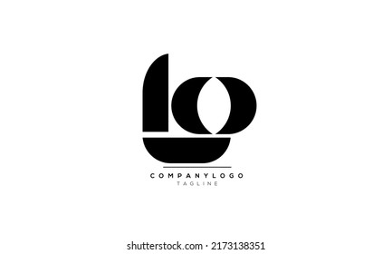 Alphabet letters Initials Monogram logo LO, LO INITIAL, LO letter