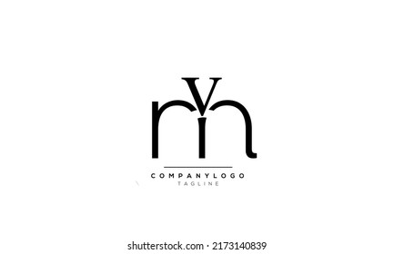 Alphabet letters Initials Monogram logo MV, MV INITIAL, MV letter