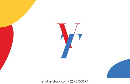 Alphabet letters Initials Monogram logo VT, TV, V and T