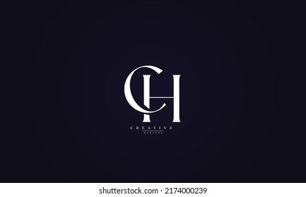 Alphabet letters Initials Monogram logo CH HC C H