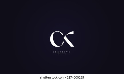 Alphabet letters Initials Monogram logo CK KC C K
