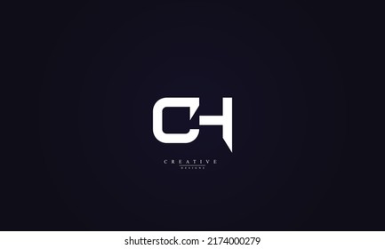 Alphabet letters Initial Monogram Logo CH HC H