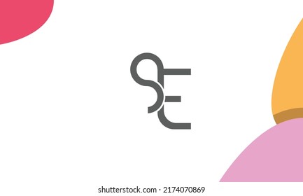 Alphabet letters Initials Monogram logo SE, ES, S and E