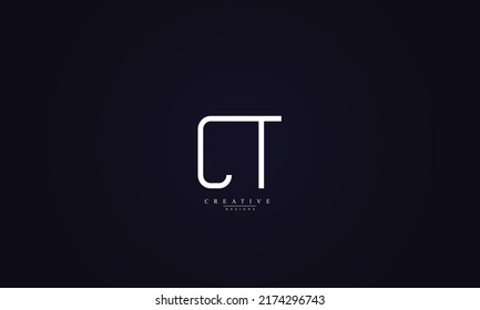 Alphabet letters Initials Monogram logo CT TC C T