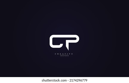 Alphabet letters Initials Monogram logo CP PC C P