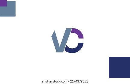 Alphabet letters Initials Monogram logo VC, CV, V and C