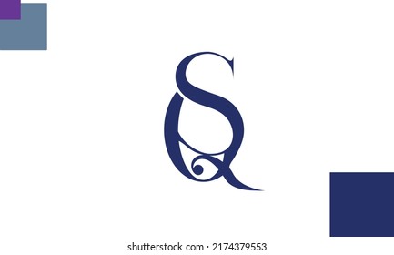 Alphabet letters Initials Monogram logo QS, SQ, Q and S