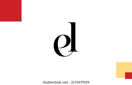 Alphabet letters Initials Monogram logo EL, LE, E and L