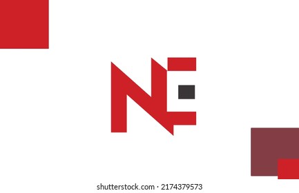 Alphabet letters Initials Monogram logo NE, EN, N and E