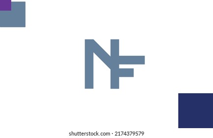 Alphabet letters Initials Monogram logo NF, FN, N and F