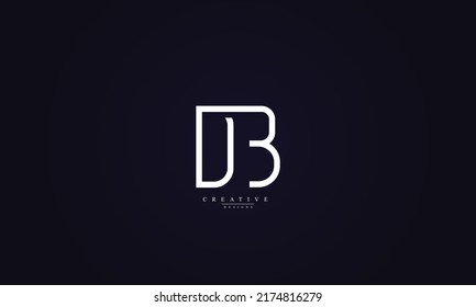 Alphabet letters Initials Monogram logo DB BD D B