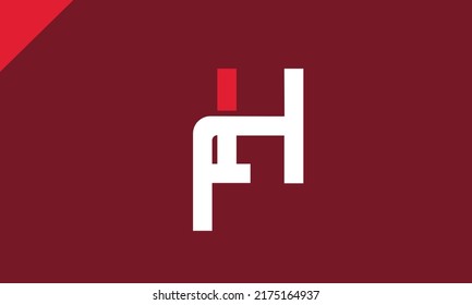 Alphabet letters Initials Monogram logo FH, HF, F and H