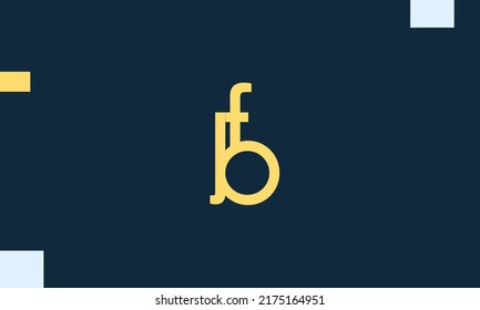 Alphabet letters Initials Monogram logo BF, FB, B and F