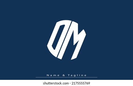 Alphabet letters Initial Monogram logo DM, MD