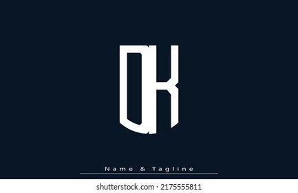 Alphabet letters Initials Monogram logo DK , KD