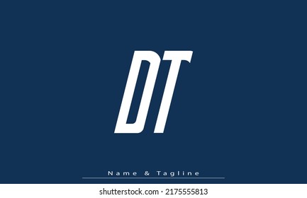 Alphabet letters Initials Monogram logo DT , TD