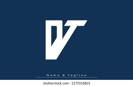 Alphabet letters Initial Monogram Logo DT, TD