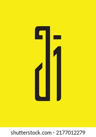 Alphabet letters Initials Monogram logo JI, JI INITIAL, JI letter, J and I