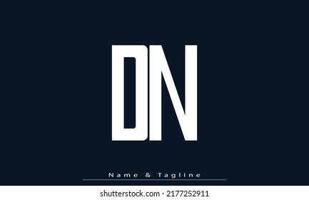 Alphabet letters Initials Monogram logo DN , ND