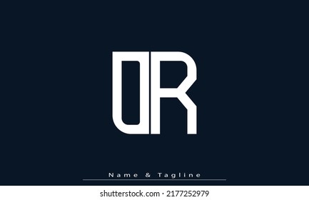 Letras alfabéticas Iniciales Monograma DR , RD