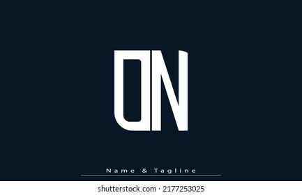Alphabet letters Initials Monogram logo DN , ND