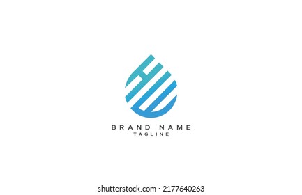 Alphabet letters Initials Monogram logo HW, H and W