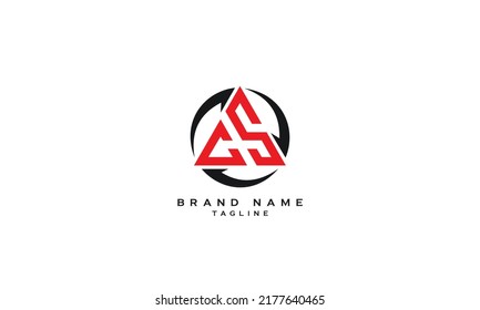 Alphabet letters Initials Monogram logo CS, C and S