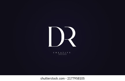 Alphabet letters Initials Monogram logo DR RD D R