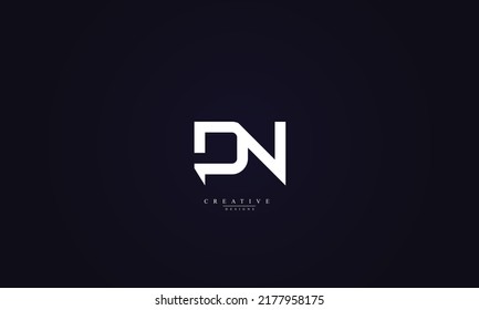 Alphabet letters Initials Monogram logo DN ND D N