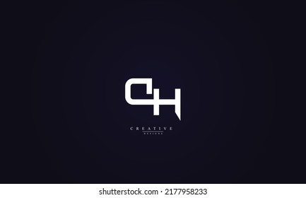 Alphabet letters Initials Monogram logo DH HD D H