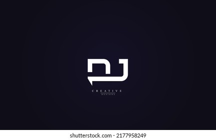 Alphabet letters Initials Monogram logo DJ JD D J