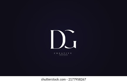 Alphabet letters Initials Monogram logo DG GD D G