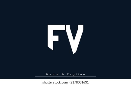 Alphabet letters Initials Monogram logo FV , VF