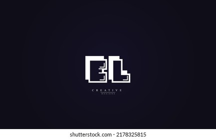 Alphabet letters Initials Monogram logo EL LE E L