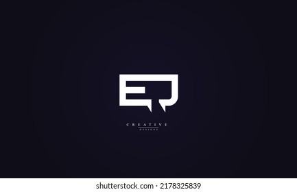 Alphabet letters Initials Monogram logo EJ JE E J