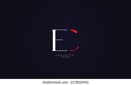 Alphabet letters Initials Monogram logo EC CE E C