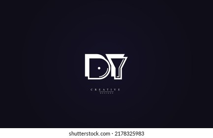 Alphabet letters Initials Monogram logo DY YD D Y