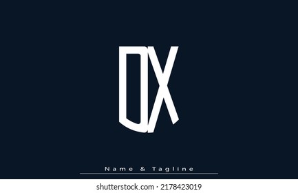 Alphabet letters Initials Monogram logo DX , XD