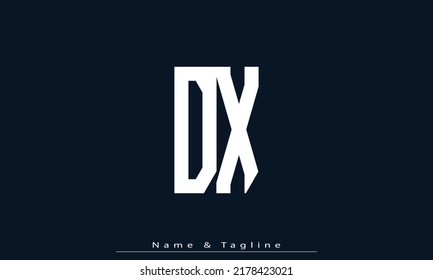Alphabet letters Initial Monogram Logo DX, XD