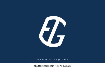 Alphabet letters Initials Monogram logo EG , GE