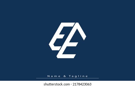 Alphabet letters Initial Monogram Logo EE 