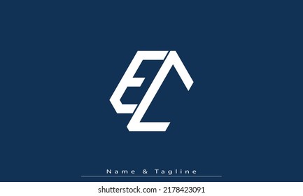 Letras alfabéticas Iniciales Monograma EC , CE