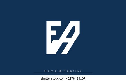 Letras alfabéticas Iniciales Monograma EA , AE