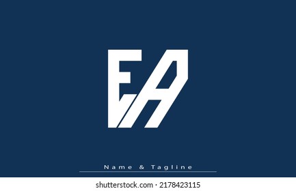 Alphabet letters Initials Monogram logo EA , AE