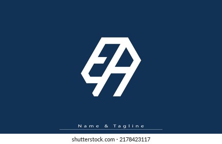 Alphabet letters Initials Monogram logo EA , AE