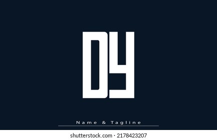 Letras alfabéticas Iniciales Logo Monograma DY , YD