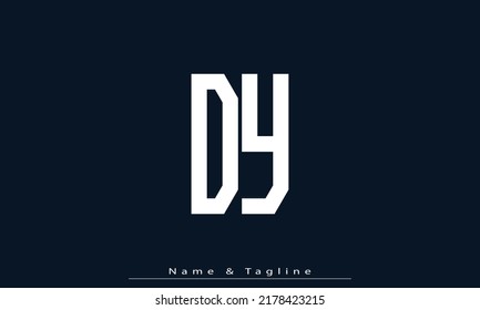 Alphabet letters Initial Monogram Logo DY, YD