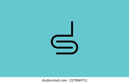 Alphabet letters Initial Monogram logo sd ds s d 