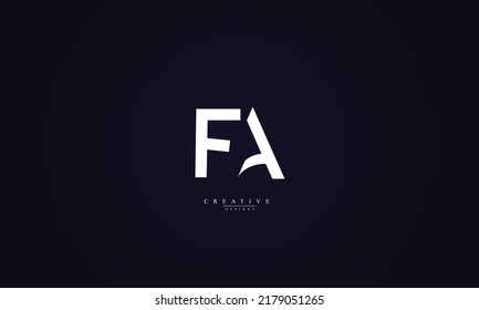 Alphabet letters Initials Monogram logo FA AF F A 