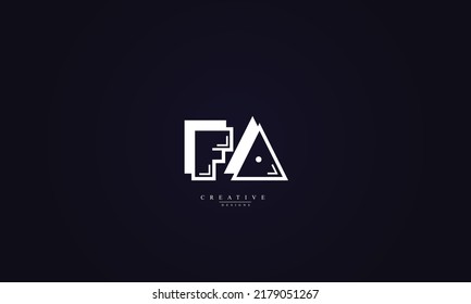 Alphabet letters Initials Monogram logo FA AF F A 